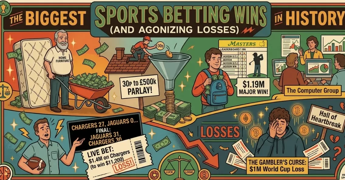 The Biggest Sports Betting Wins and Losses